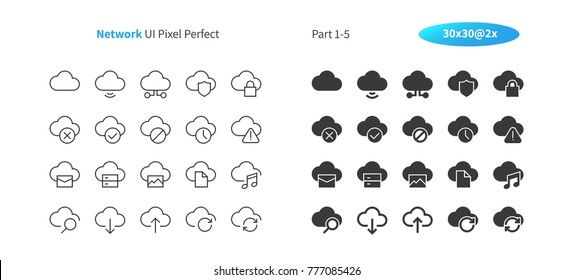 Network UI Pixel Perfect Well-crafted Vector Thin Line And Solid Icons 30 2x Grid for Web Graphics and Apps. Simple Minimal Pictogram Part 1-5