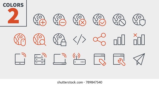 Network UI Pixel Perfect Well-crafted Vector Thin Line Icons 48x48 Ready for 24x24 Grid with Editable Stroke
