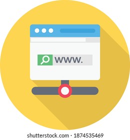 network vector circle shadow flat icon