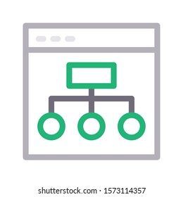 network vector color line icon 