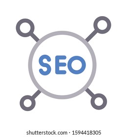 network vector color line icon 