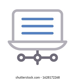 network vector color line icon 