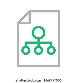 network vector color line icon 