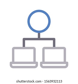 network vector colour line icon 