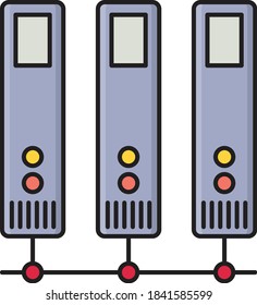 network vector colour line icon 