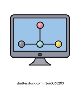 network vector flat color icon 