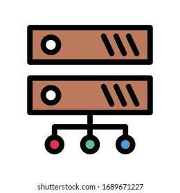 network vector flat color icon 