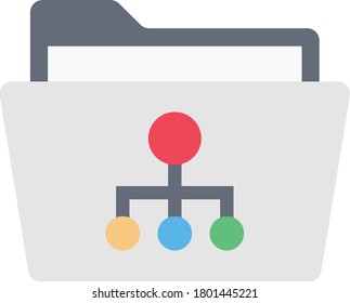 network vector flat color icon 