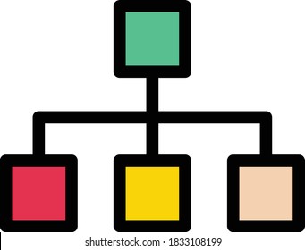 network vector flat color icon 