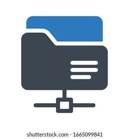 network vector glyph color icon 

