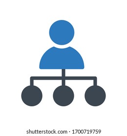 network vector glyph color icon 