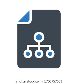 network vector glyph color icon 