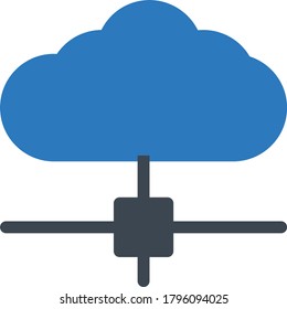 network vector glyph color icon 