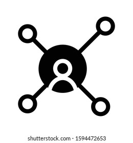 network vector glyph flat icon 