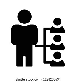 network vector glyph flat icon 