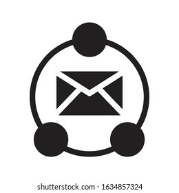 network vector glyph flat icon 