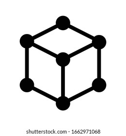 network vector glyph flat icon 