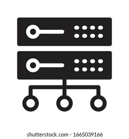 network vector glyph flat icon 