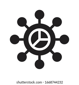 network vector glyph flat icon 