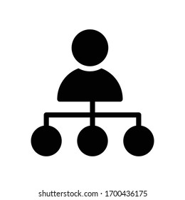 network vector glyph flat icon 