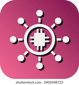 Network  Vector Glyph Gradient Background Icon For Personal And Commercial Use.
