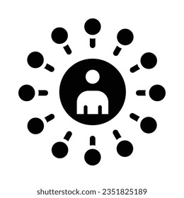 Network Vector Glyph Icon For Personal And Commercial Use.
