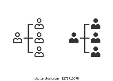 Network vector icon. Black illustration isolated on white. Simple pictogram for graphic and web design.