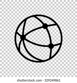 network vector icon - black illustration