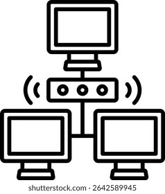 Network vector icon. Can be used for printing, mobile and web applications.