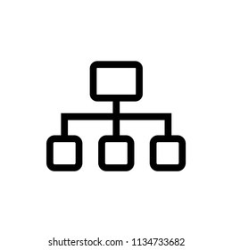Network vector icon, communication symbol. Simple, flat design for web or mobile app