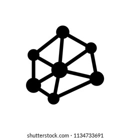 Network vector icon, communication symbol. Simple, flat design for web or mobile app