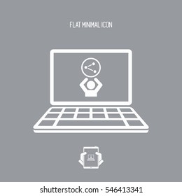 Network - Vector icon for computer website or application