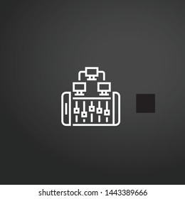 Network vector icon. Network concept stroke symbol design. Thin graphic elements vector illustration, outline pattern for your web site design, logo, UI. EPS 10.