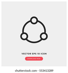 Network vector icon, connection symbol. Modern, simple flat vector illustration for web site or mobile app