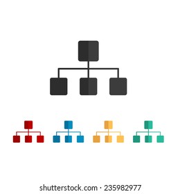 Network  - vector icon, flat design