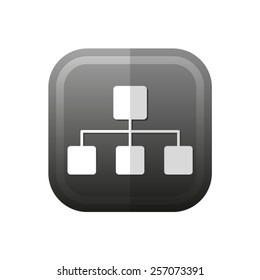 Network - vector icon, flat design