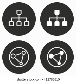 Network vector icon. Illustration isolated for graphic and web design.