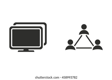 Network vector icon. Illustration isolated on white background for graphic and web design.