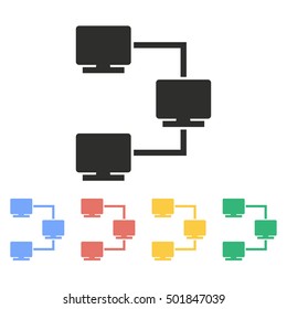Network vector icon. Illustration isolated on white background for graphic and web design.