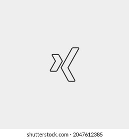 Signo de ilustración de icono de vector de red