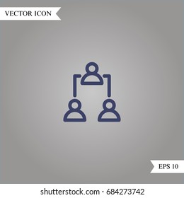 Network vector icon, illustration symbol