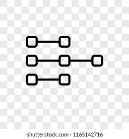 Network vector icon isolated on transparent background, Network logo concept