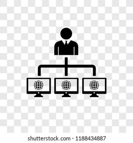 Network vector icon isolated on transparent background, Network transparency logo concept