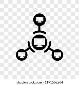 Network vector icon isolated on transparent background, Network transparency logo concept