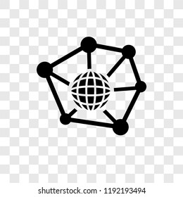 Network vector icon isolated on transparent background, Network transparency logo concept