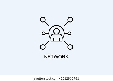 Icono de Vector de red o ilustración de logotipo