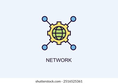 Ícone De Vetor De Rede Ou Ilustração De Logotipo
