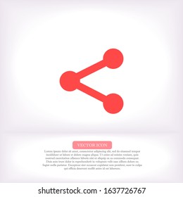 Network vector icon , lorem ipsum Flat design