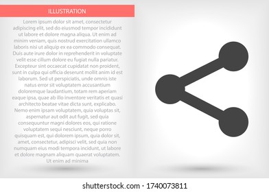 Network vector icon , lorem ipsum Flat design