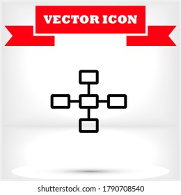 Network vector icon , lorem ipsum Flat design